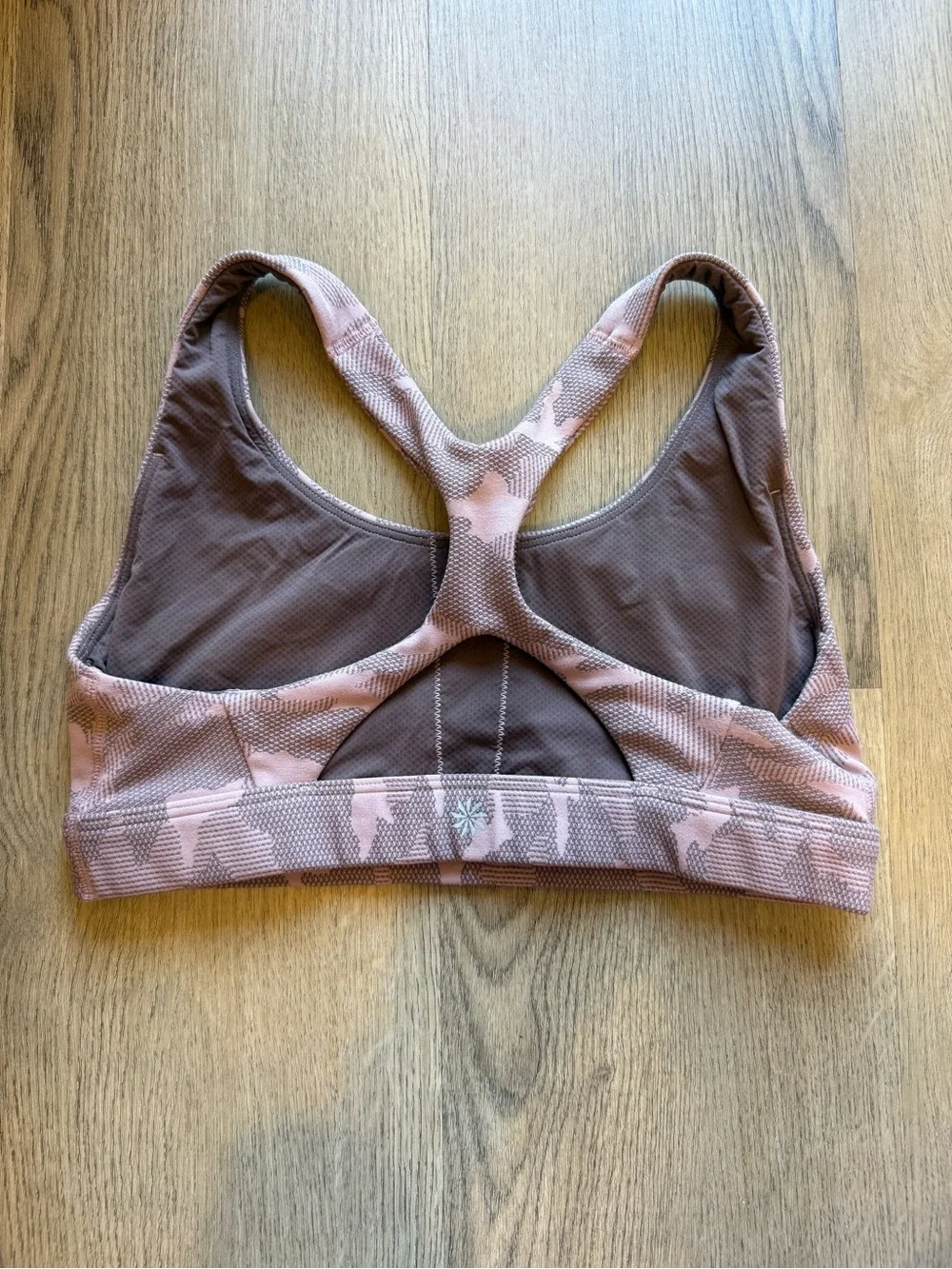 Athleta Camo Mauve Razorback Sports Bra